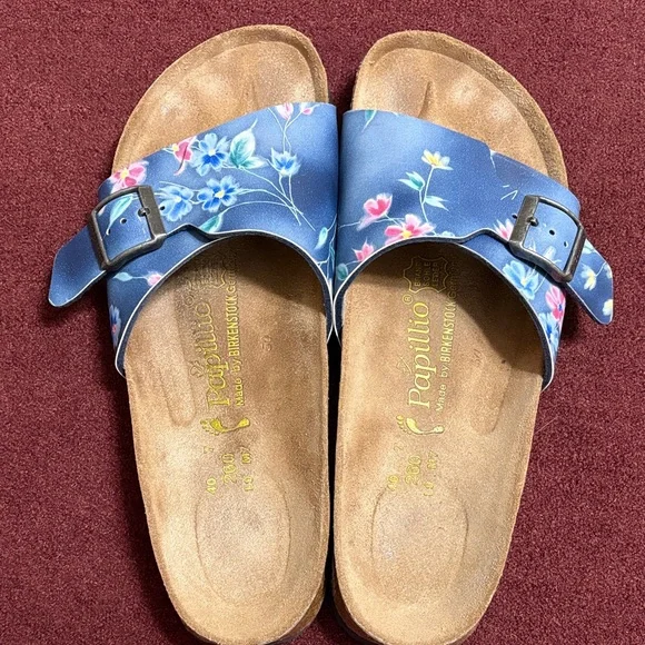 Papillio Blue Floral Women's Sandals - Picture 1 of 3